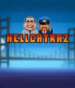 Explore the exciting world of the Hellcatraz game by Relax Gaming, showcasing a quirky prisoner and a guard with the infamous Alcatraz prison and San Francisco skyline in the background. This graphic captures the fun and humor of an Alcatraz-inspired game, perfect for those who enjoy playful themes, offering a entertaining adventure. 