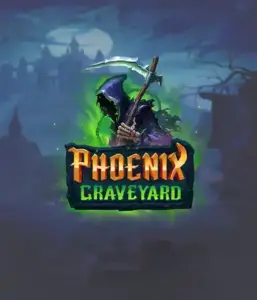 The eerie and atmospheric Phoenix Graveyard slot game interface by ELK Studios, featuring a mysterious graveyard setting. Displayed in this image is the slot's dynamic reel expansion mechanism, alongside its stunning symbols and supernatural theme. The design reflects the game's theme of rebirth and immortality, appealing for those drawn to mythology.